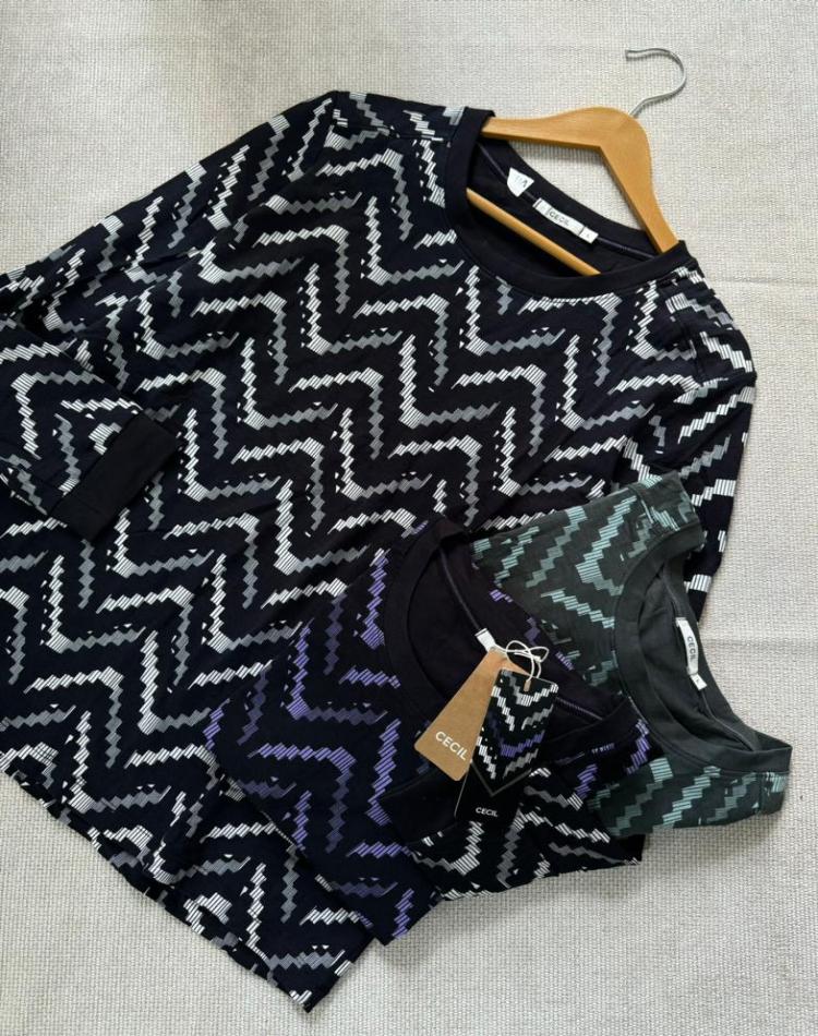 بلوز دورس طرح زیکزاک سیسیل