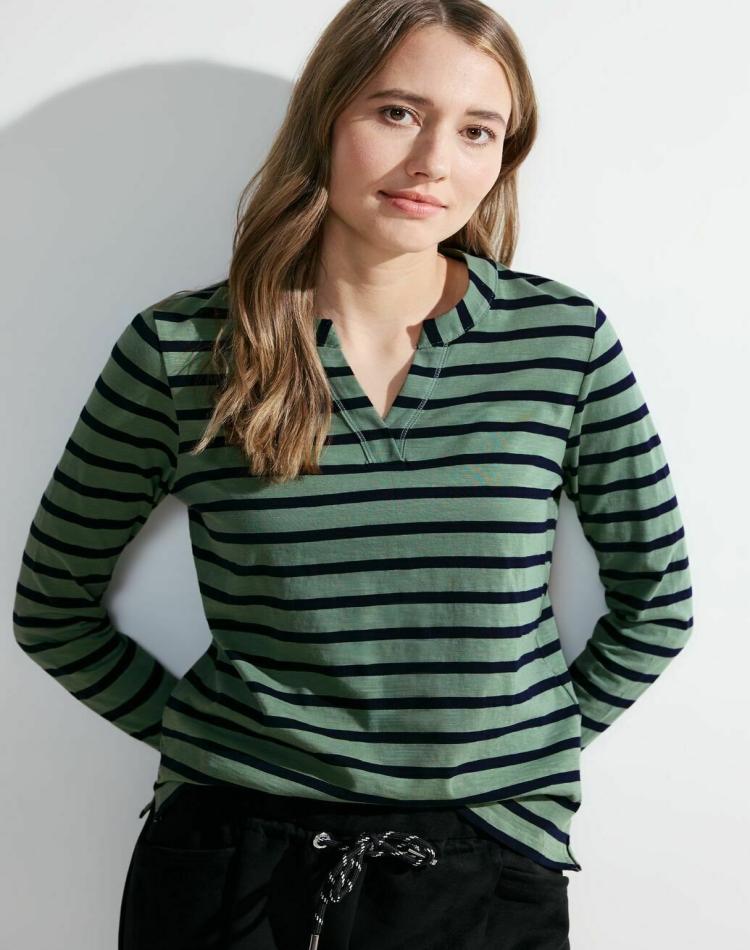 بلوز کنفی راهراه سیسیل سبز