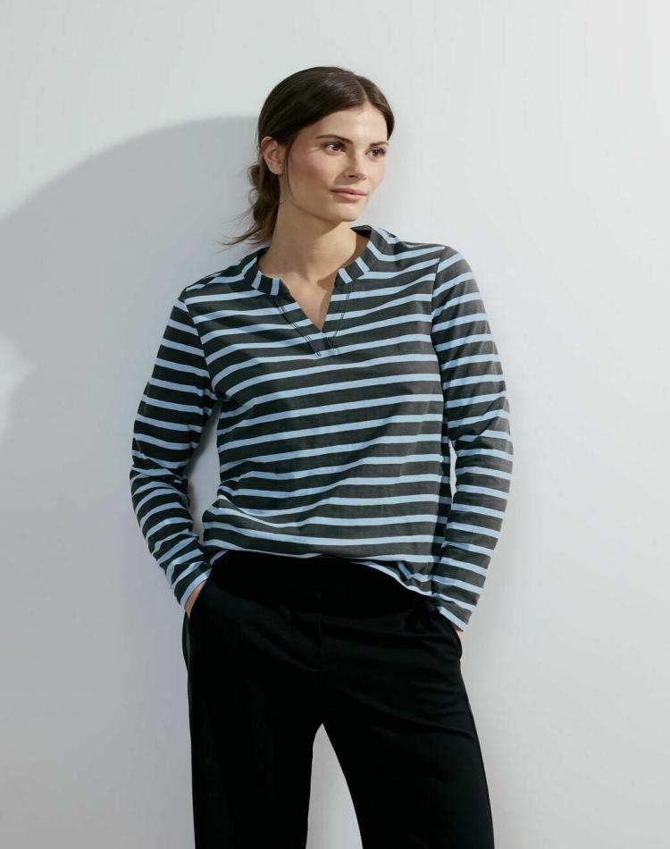 بلوز کنفی راهراه آبی سیسیل