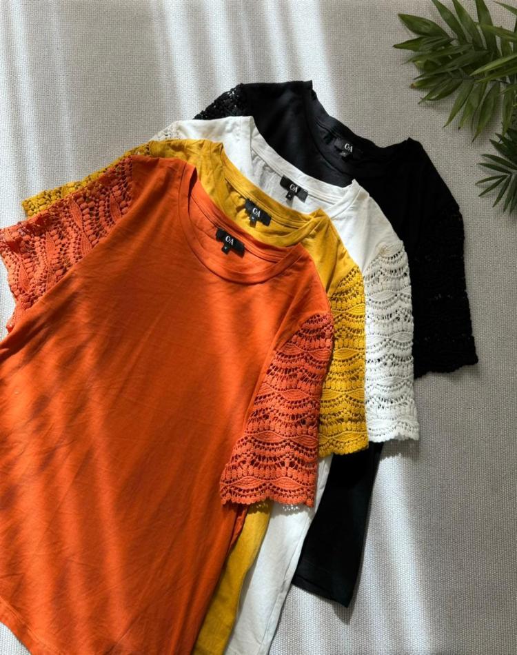 تیشرت آستین گیپورC&A